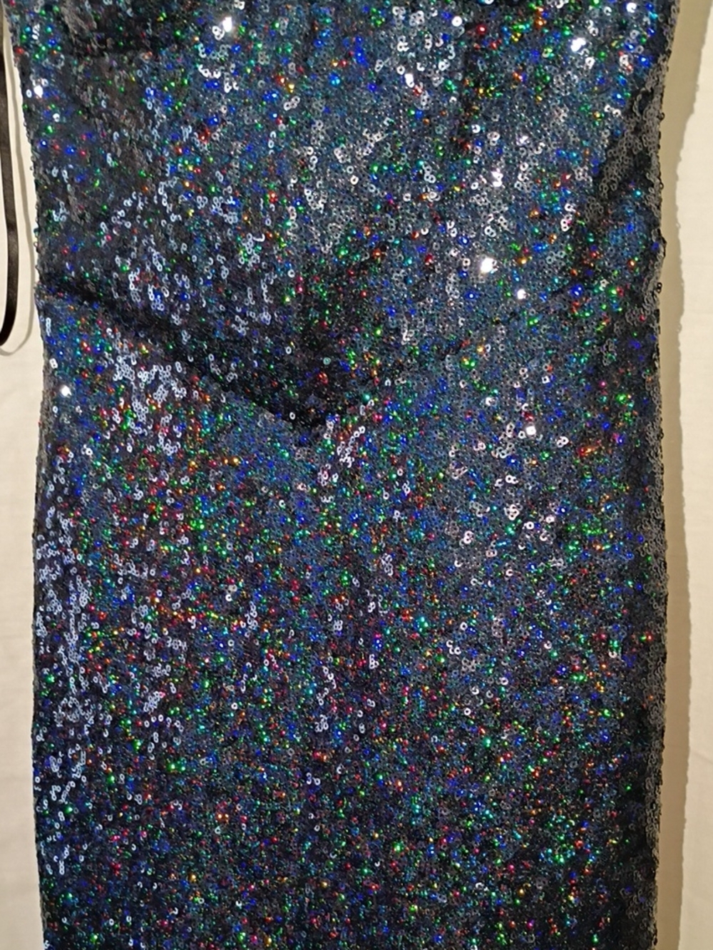 Blue Sequin Glitter Bodycon Mini Dress, Sz 6, NWOT - Picture 3 of 14